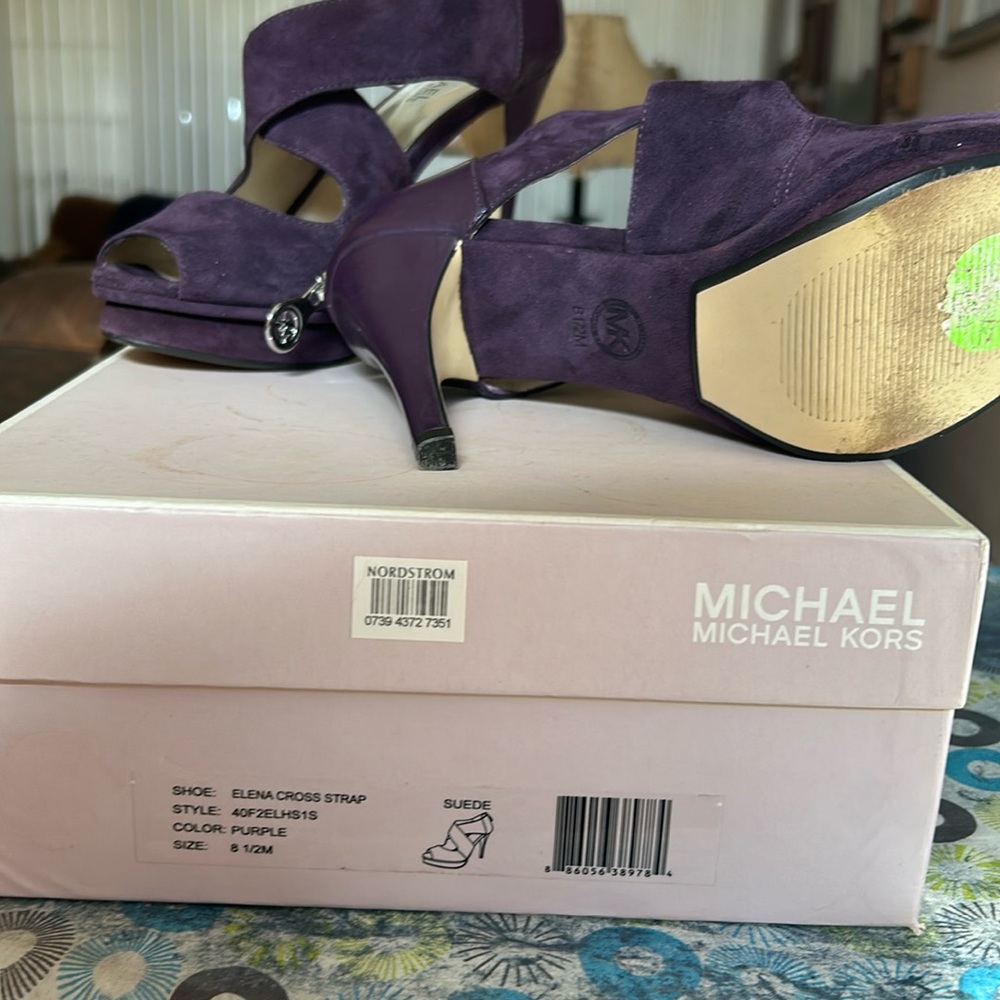 Michael Kors Purple purple suede heels